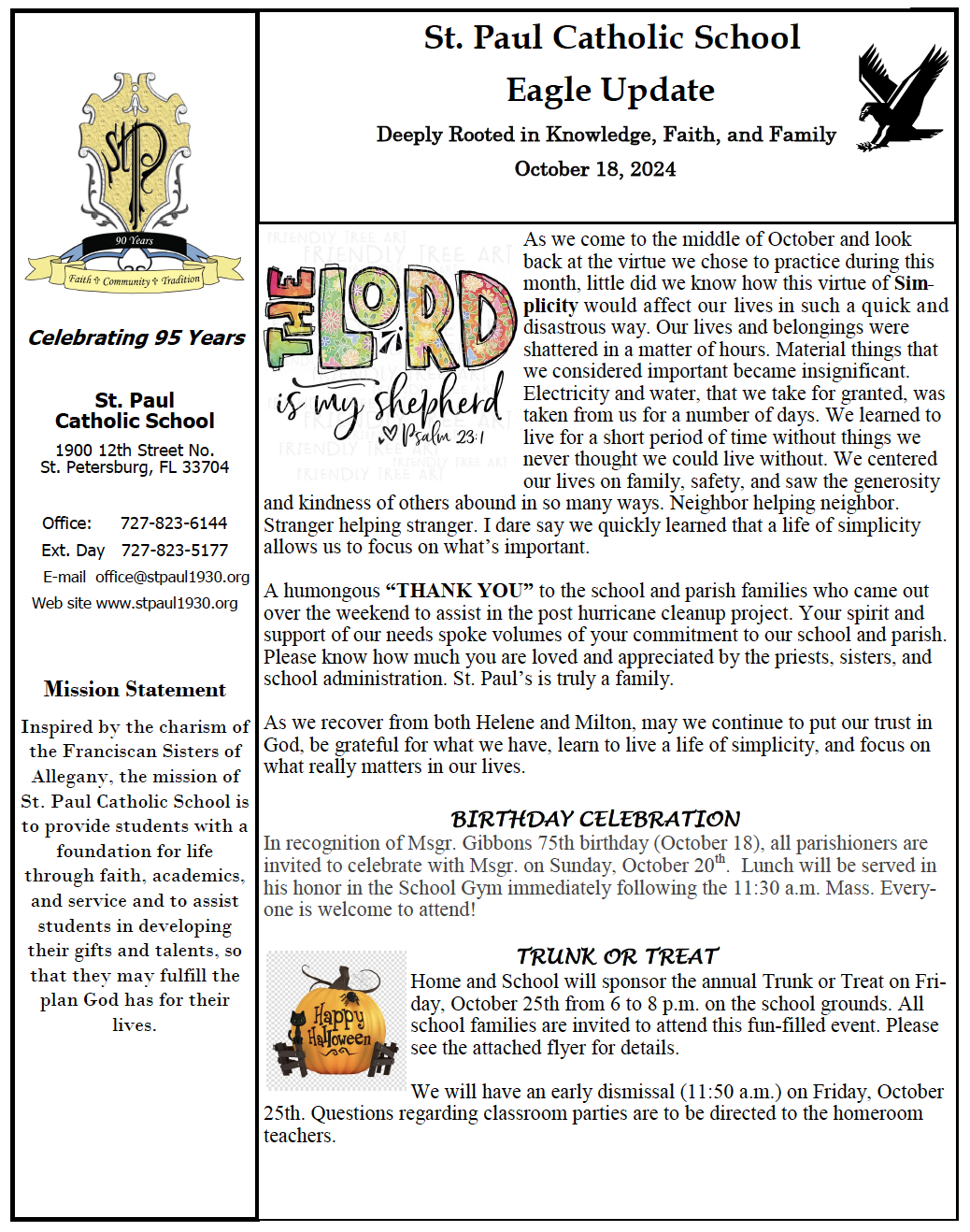 October Newsletter